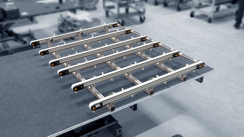 Skab multi-systemer med tandremstransportører i Rollcos nye CAD-konfigurator